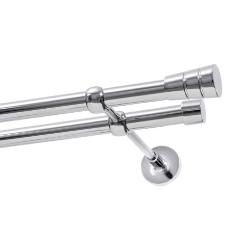 KARNISZ PODWÓJNY FI 19 MM CHROM 240 CM STOŻEK KOWALSKI