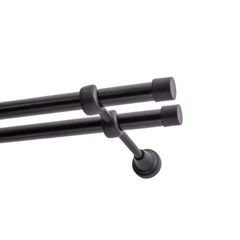 KARNISZ PODWÓJNY FI 19 MM CZARNY 200 CM LUNA KOWALSKI