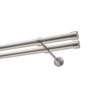KARNISZ PODWÓJNY FI 19 MM EFEKT STALI NIERDZEWNEJ 320 CM LUNA KOWALSKI