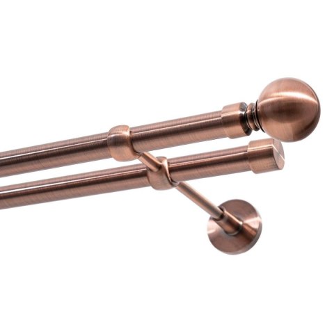 KARNISZ PODWÓJNY FI 19 MM MIEDZ 320 CM MODERN KOWALSKI