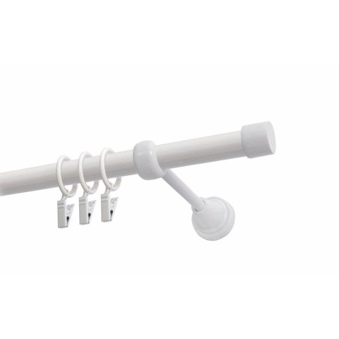 KARNISZ POJEDYNCZY FI 19 MM BIAŁY 160 CM LUNA Z KÓŁKAMI KOWALSKI