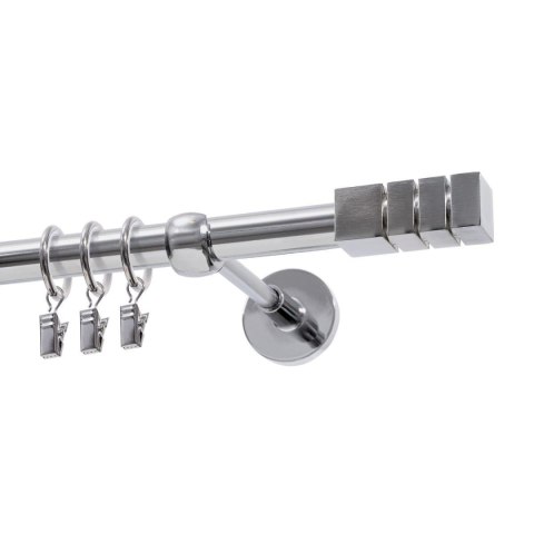 KARNISZ POJEDYNCZY FI 19 MM CHROM 240 CM DION Z KÓŁKAMI KOWALSKI