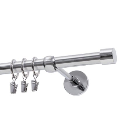KARNISZ POJEDYNCZY FI 19 MM CHROM 320 CM LUNA Z KÓŁKAMI KOWALSKI