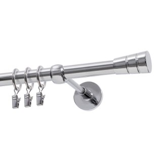 KARNISZ POJEDYNCZY FI 19 MM CHROM 320 CM STOŻEK Z KÓŁKAMI KOWALSKI