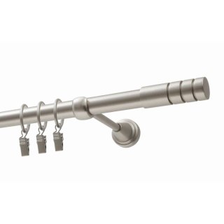 KARNISZ POJEDYNCZY FI 19 MM CHROM SATYNA 200 CM TECHNO Z KÓŁKAMI KOWALSKI