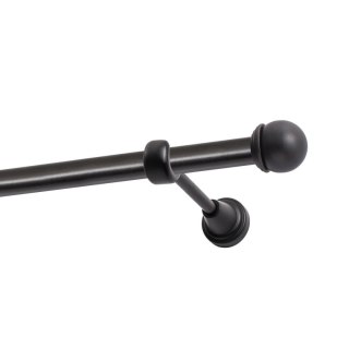 KARNISZ POJEDYNCZY FI 19 MM CZARNY 480 CM GAŁKA MAX KOWALSKI