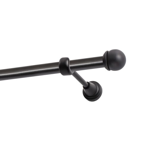 KARNISZ POJEDYNCZY FI 19 MM CZARNY 480 CM GAŁKA MAX KOWALSKI
