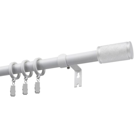 KARNISZ ROZSUWANY POJEDYNCZY FI 19 MM GAMA BIAŁY 200-300 CM Z KÓŁKAMI KOWALSKI