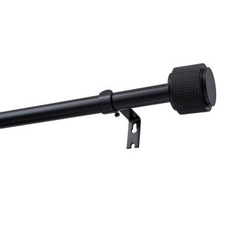KARNISZ ROZSUWANY POJEDYNCZY FI 19 MM OMEGA CZARNY 140-220 CM KOWALSKI