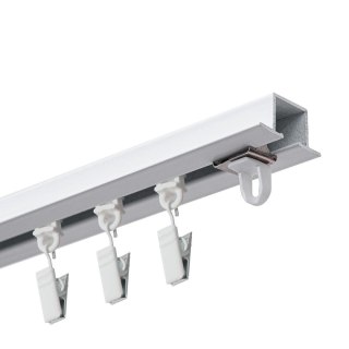 SZYNA SUFITOWA ALUMINIOWA BIAŁA POJEDYNCZA MS ZERO 200 CM ZESTAW ŻABKA KOWALSKI