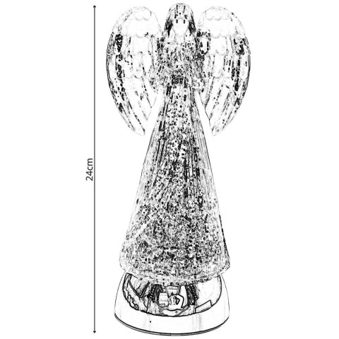 ANIOŁ DEKORACYJNY LED 24CM