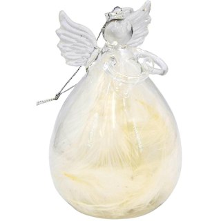 BOMBKA SZKLANA FORMÓWKA ANIOŁ 11CM SASKA GIFT & DECOR