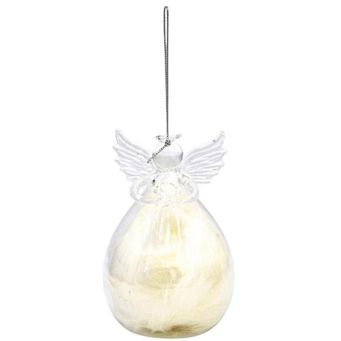 BOMBKA SZKLANA FORMÓWKA ANIOŁ 11CM SASKA GIFT & DECOR