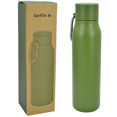 BUTELKA TERMICZNA TERMOS 550ML Z KARABIŃCZYKIEM ZIELONA STAMINA