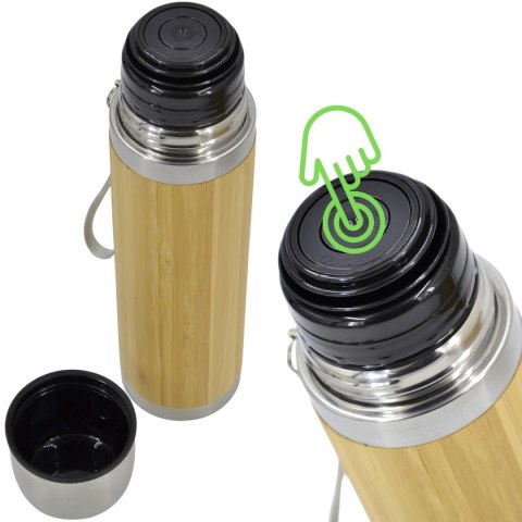 TERMOS BAMBUS PODWÓJNE ŚCIANKI 420ML STAMINA