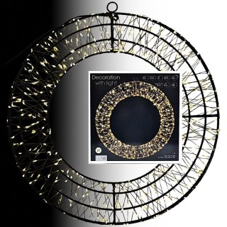 WIANEK DEKORACJA ŚWIETLNA ŚWIĄTECZNA OPONA 480LED 38CM CZARNA