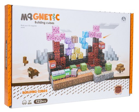 Zestaw Kostek Magnetycznych, Klocki Magnetyczne 122el.