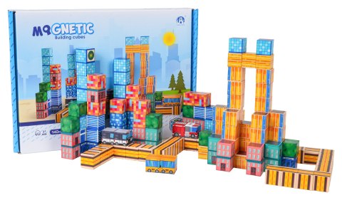 Zestaw Kostek Magnetycznych, Klocki Magnetyczne 140el.