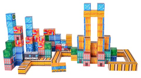 Zestaw Kostek Magnetycznych, Klocki Magnetyczne 140el.