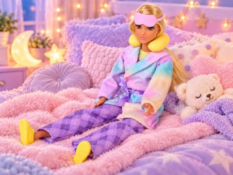 Anlily Lala na nocowankę - w piżamie, szlafroku z przytulanką ZA6224