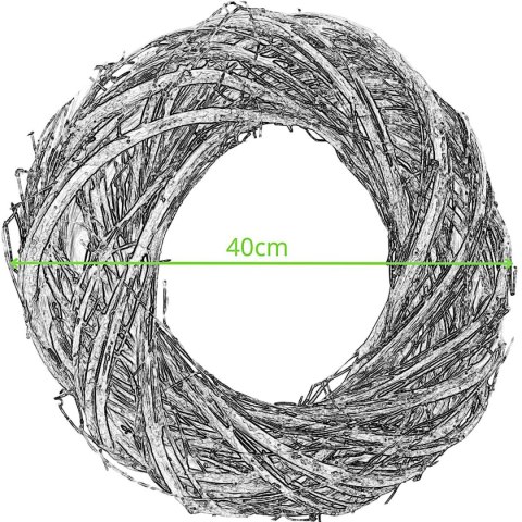 WIENIEC DO DEKORACJI 40CM BIAŁY