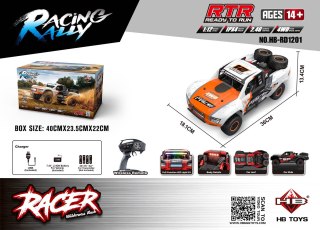 Auto R/C Terenowe RACE 12 1:12 Biało Pomarańczowy