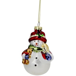 BOMBKA SZKLANA FORMÓWKA BAŁWAN 11CM SASKA GIFT & DECOR