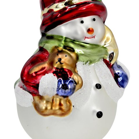 BOMBKA SZKLANA FORMÓWKA BAŁWAN 11CM SASKA GIFT & DECOR