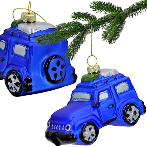 BOMBKA SZKLANA FORMÓWKA SAMOCHÓD TERENOWY SASKA GIFT & DECOR