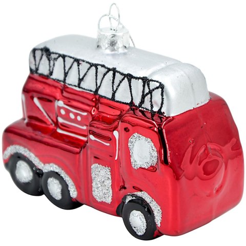 BOMBKA SZKLANA FORMÓWKA WÓZ STRAŻACKI SASKA GIFT & DECOR