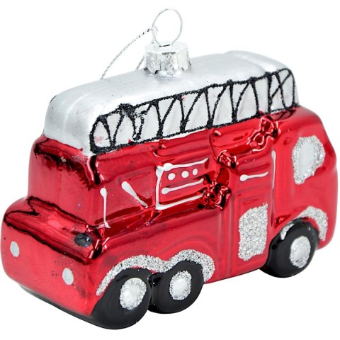 BOMBKA SZKLANA FORMÓWKA WÓZ STRAŻACKI SASKA GIFT & DECOR