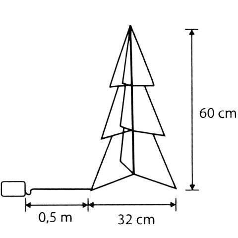 CHOINKA DEKORACYJNA 150LED CHAMPAGNE 60CM LUCA