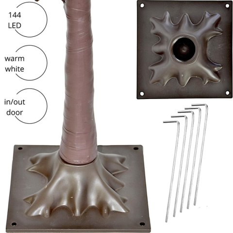 DRZEWKO DEKORACYJNE 144LED 150CM BROWN