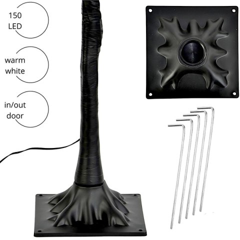 DRZEWKO DEKORACYJNE 150LED 120CM BLACK LUCA