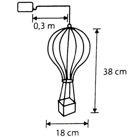FIGURKA DEKORACYJNA BALON 80LED 38CM