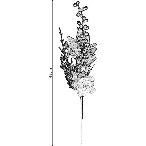 GAŁĄZKA DEKORACYJNA 48CM PU GIFT & DECOR