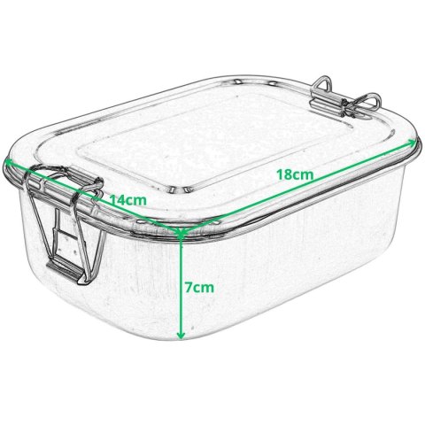 LUNCHBOX MENAŻKA STAL NIERDZEWNA 18X14CM REDCLIFFS