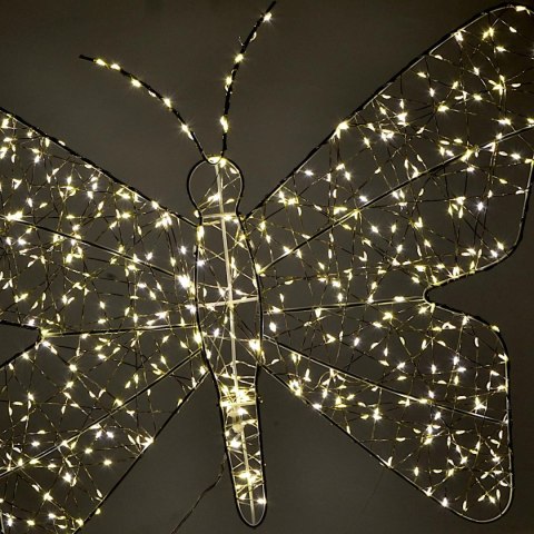 FIGURKA DEKORACYJNA MOTYL 600LED 60CM LUCA CIEPŁY BIAŁY