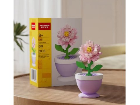 Klocki techniczne Seria: Kwiaty w doniczce mini GOŹDZIK 88ele ZA6289 C