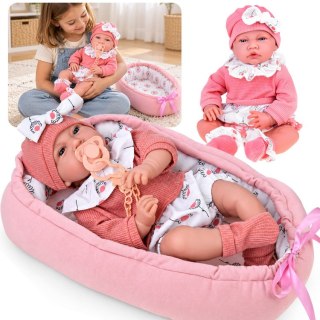 Lalka BOBAS miękka guma - 12 funkcji dźwiękowych 45cm + nosidełko ZA6436