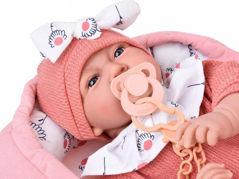Lalka BOBAS miękka guma - 12 funkcji dźwiękowych 45cm + nosidełko ZA6436