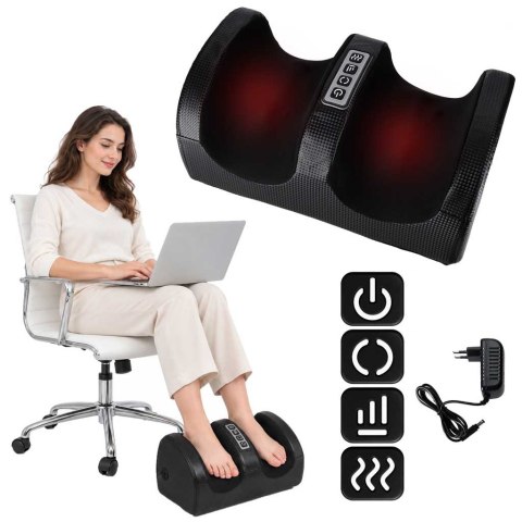Masażer stóp łydek elektryczny ucisk Shiatsu podgrzewanie relaks