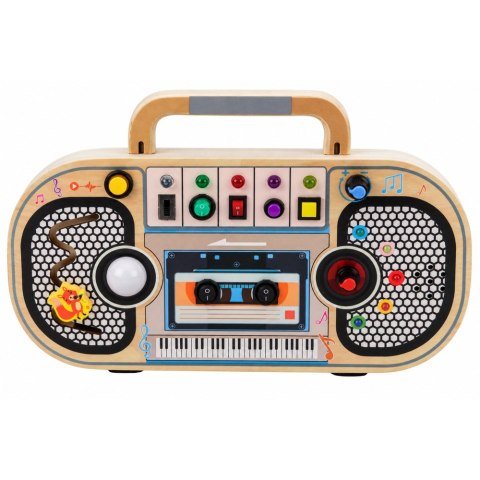 Drewniane Radio Interaktywne Tablica Manipulacyjna Światła LED Dźwięki