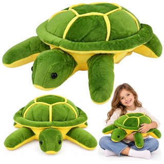 Duży Pluszowy Żółw Maskotka Przytulanka Miękki Żółto-Zielony 65cm