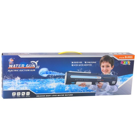 Elektryczny Automatyczny Karabin Pistolet Na Wodę Biało Szary 1000ml 61cm