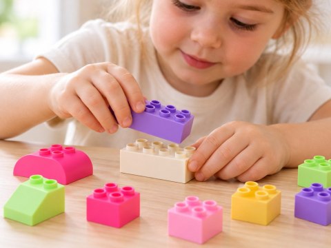 Klocki konstrukcyjne półmiękkie i sensoryczne w pudełku 41szt.