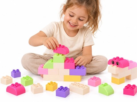 Klocki konstrukcyjne półmiękkie i sensoryczne w pudełku 41szt.