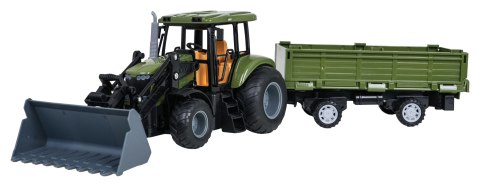 Zielony Traktor z Przyczepą R/C 1:20