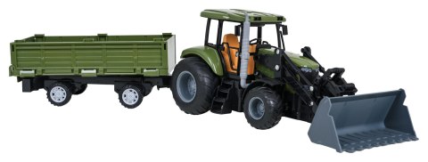 Zielony Traktor z Przyczepą R/C 1:20