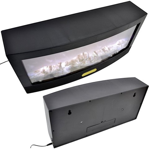 KOMINEK DEKORACYJNY 50x24CM LED 3D USB PILOT EFEKT OGNIA ZMIANA KOLORÓW